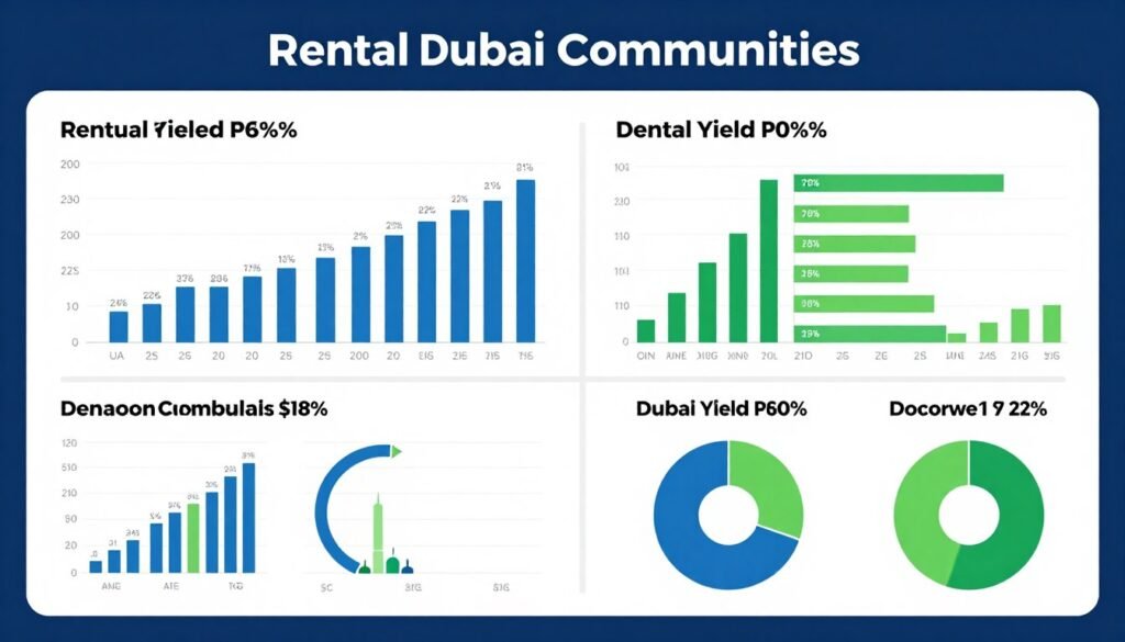 Dubai rental yield comparison chart for properties under AED 1 million