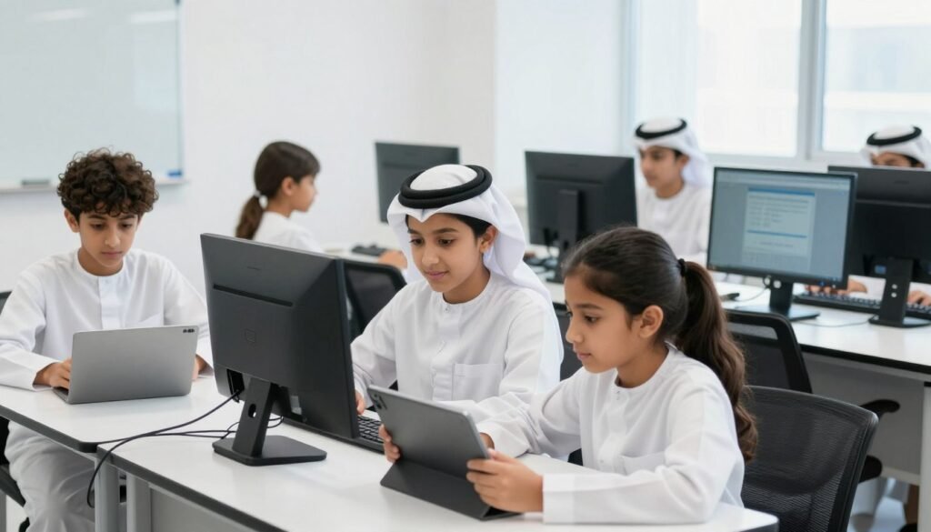 UAE youth students learning technology